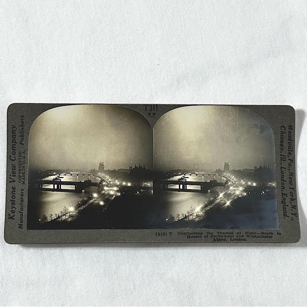 *💙 5 for $20* Stereoview photo card- Keystone View Co photography- London